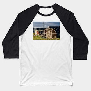 Holy Island Boat Sheds Lindisfarne Baseball T-Shirt